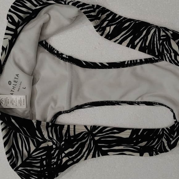 Athleta Palms Tide Bikini Bottom, Black & White Size Large #777042 - Picture 6 of 7